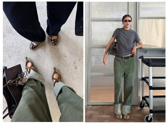 他们怎么都开始放弃厚底鞋，选择越来越薄的薄底鞋(图9)