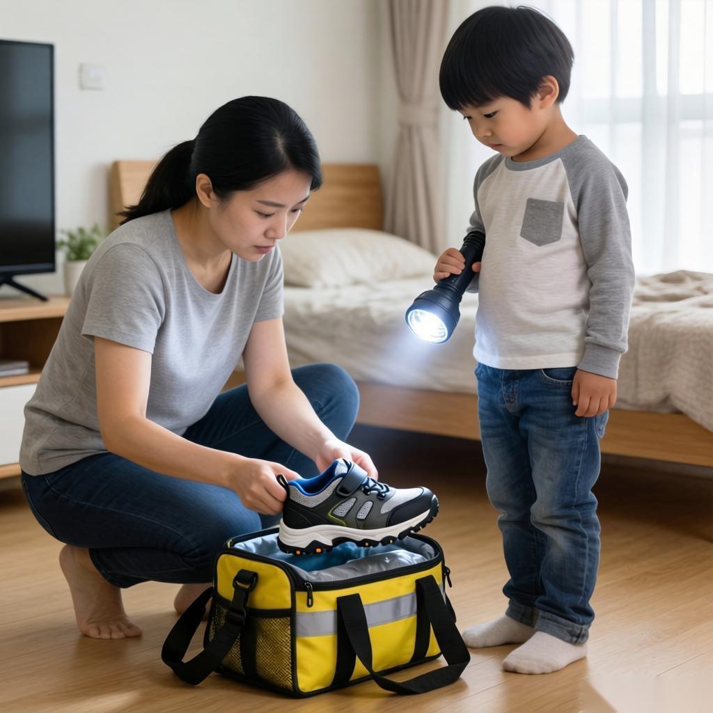 新疆4.5级地震敲响警钟，防震童鞋成家庭应急包新标配？