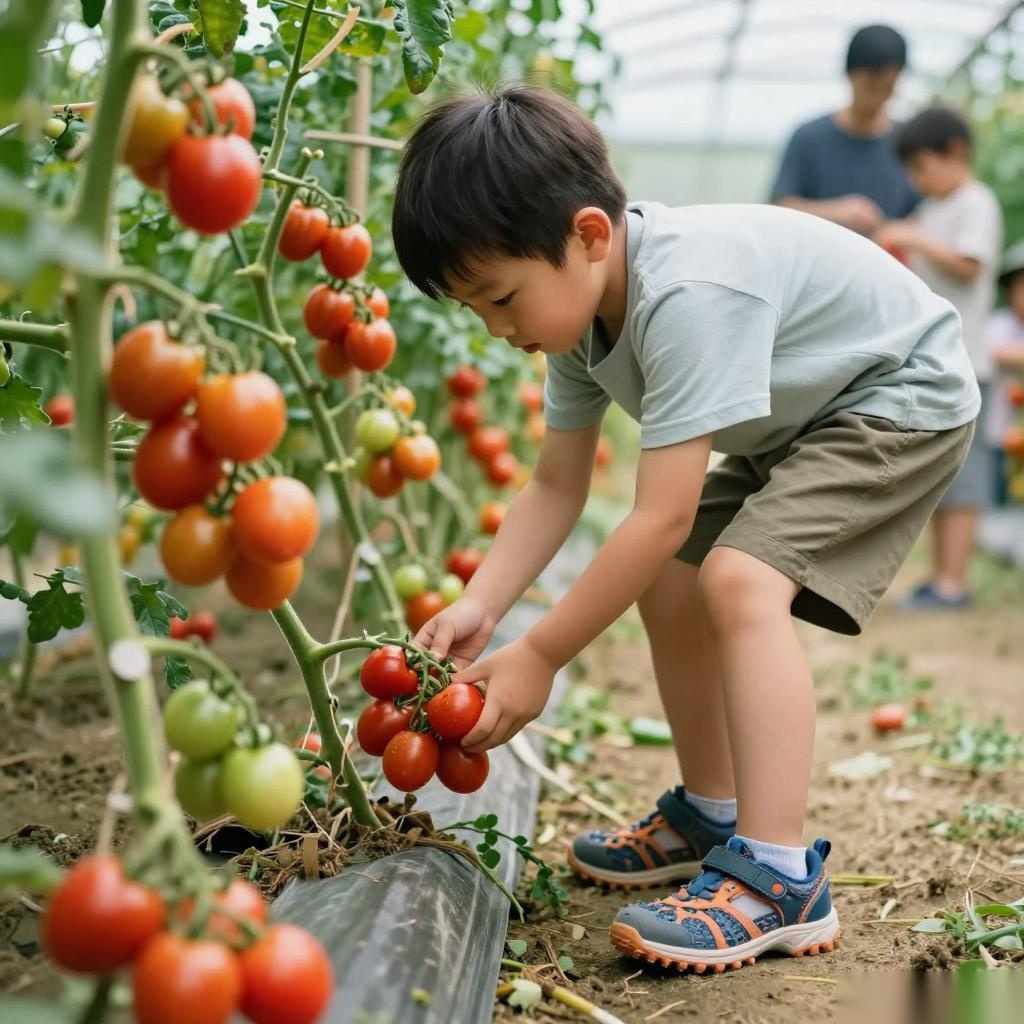 中坝岛采摘节选对童鞋，孩子玩嗨采更多