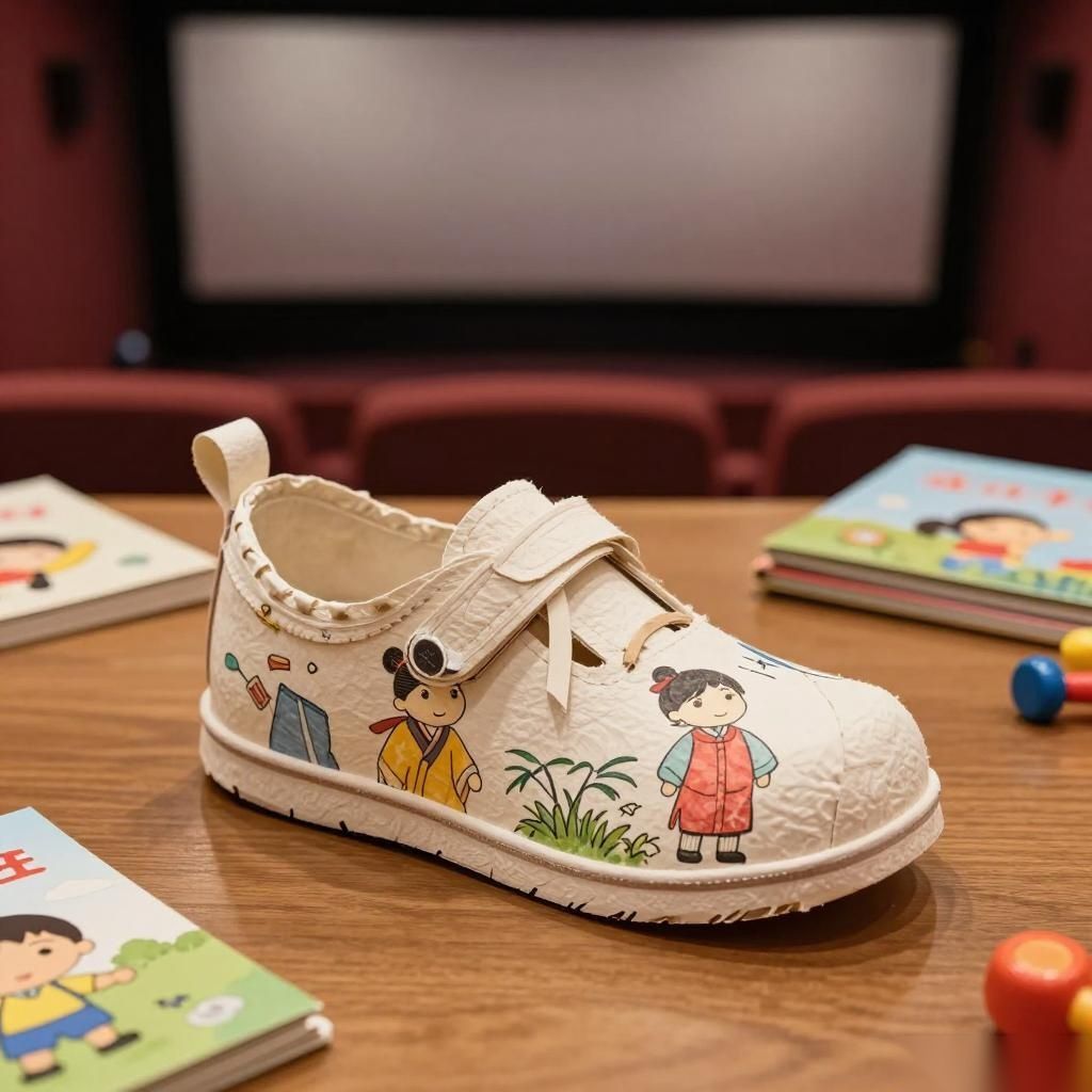 动画《燃比娃》宣纸手绘童鞋，亲子观影传承文化