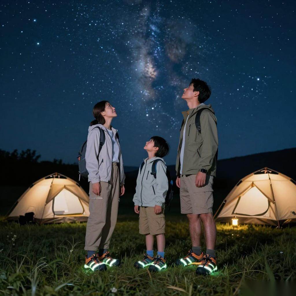 天琴座流星雨亲子观星装备选型指南:夜光童鞋怎么选？