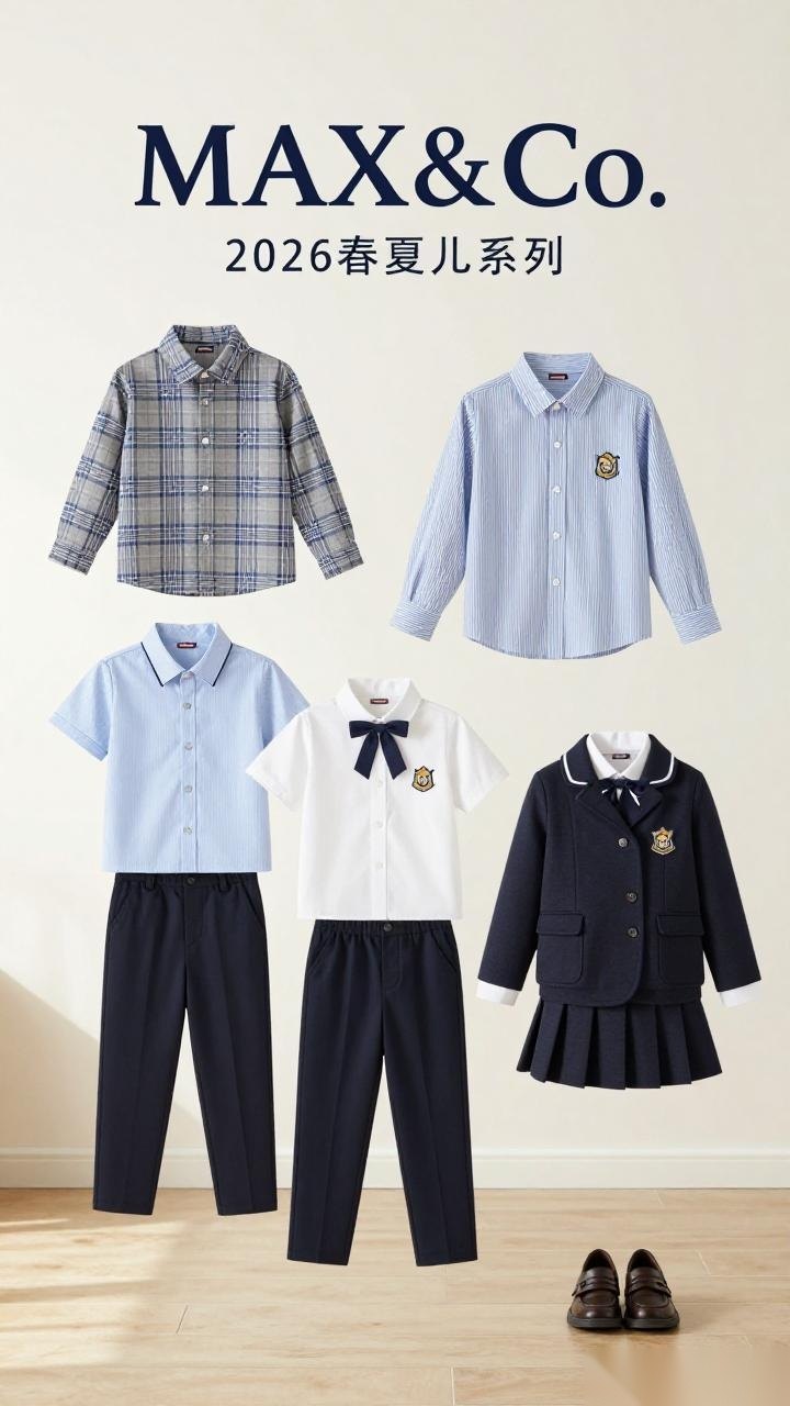 MAX&Co.2026春夏儿童系列：学院风与潮童运动鞋完美结合