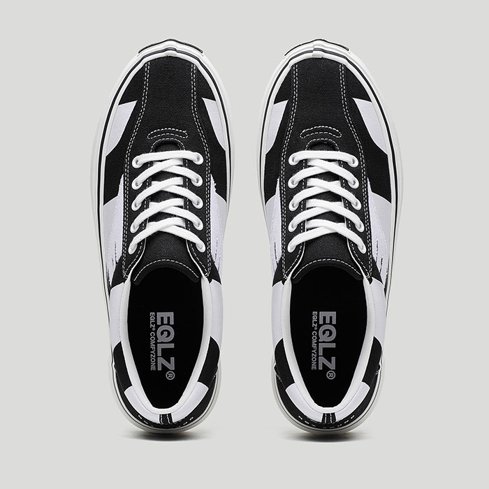 EQLZ「草牌」2025秋季新款404 ICON噪点黑白板鞋破界登场图片4