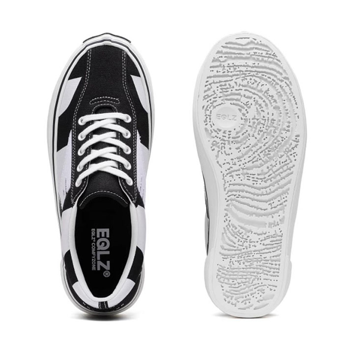 EQLZ「草牌」2025秋季新款404 ICON噪点黑白板鞋破界登场图片9