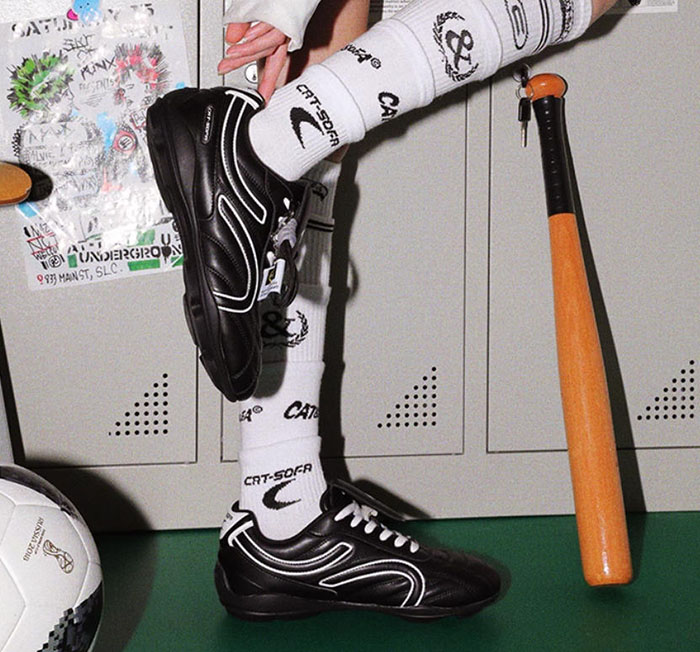 复古运动风潮破圈！CAT&SOFA「猫与沙发」2025全新双C足球鞋登场图片2