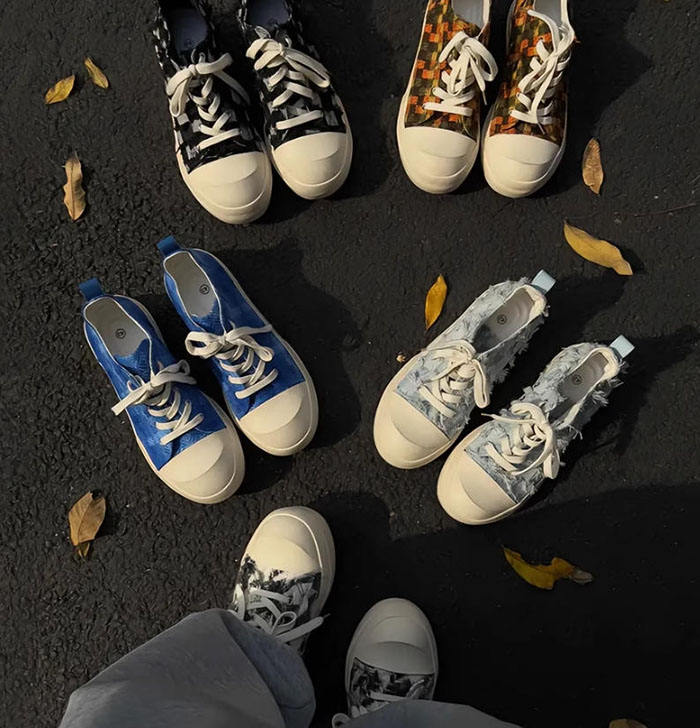 小众潮牌发力！NewRockstarChoppa 2025秋季厚底破碎帆布鞋登场图片1