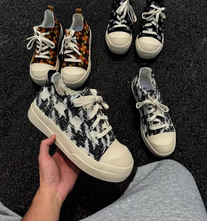 小众潮牌发力！NewRockstarChoppa 2025秋季厚底破碎帆布鞋登场图片2