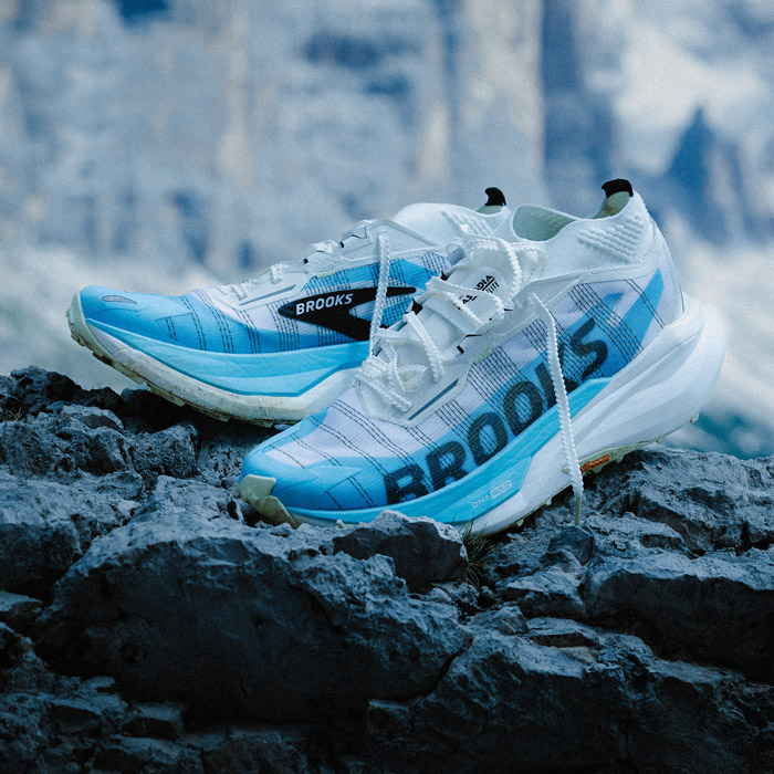 布鲁克斯2026春季新款蓝白色Cascadia山岩Elite越野跑鞋焕新登场图片4