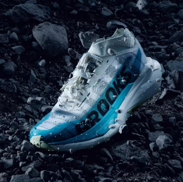 布鲁克斯2026春季新款蓝白色Cascadia山岩Elite越野跑鞋焕新登场图片3