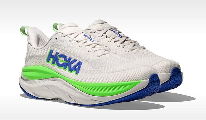 2026全新「星际灰+荧光绿」配色HOKA SKYFLOW跑鞋曝光