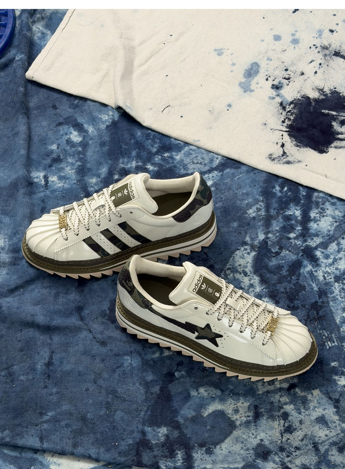 adidas Originals × BAPE® × CLOT联名Superstar贝壳头发售预告图片4