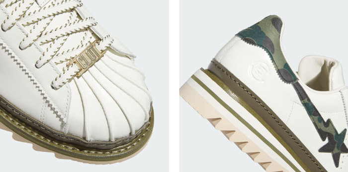 adidas Originals × BAPE® × CLOT联名Superstar贝壳头发售预告图片8