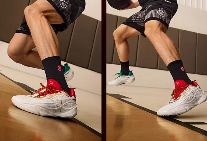 李宁韦德808 5 ULTRA v2圣诞主题鸳鸯配色篮球鞋发售预告图片4