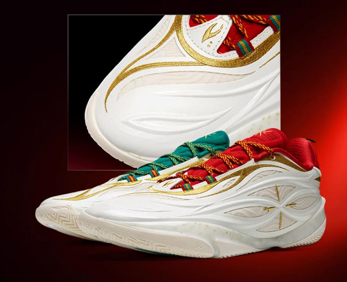 李宁韦德808 5 ULTRA v2圣诞主题鸳鸯配色篮球鞋发售预告图片9