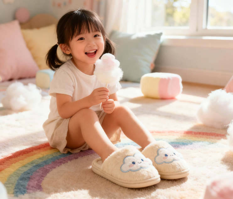 晟胜 “小棉朵” 儿童居家透气防臭拖鞋(图1)